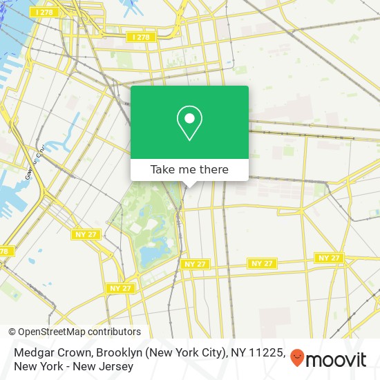 Mapa de Medgar Crown, Brooklyn (New York City), NY 11225