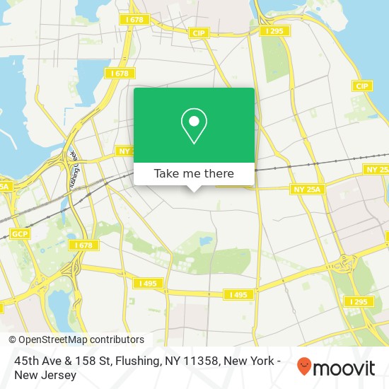 Mapa de 45th Ave & 158 St, Flushing, NY 11358