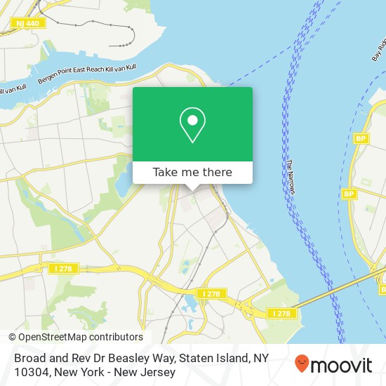 Broad and Rev Dr Beasley Way, Staten Island, NY 10304 map
