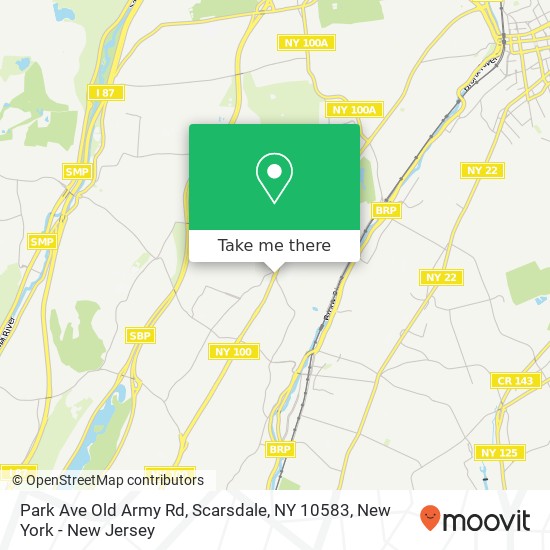 Park Ave Old Army Rd, Scarsdale, NY 10583 map