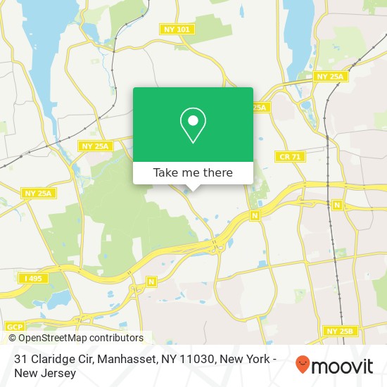 Mapa de 31 Claridge Cir, Manhasset, NY 11030