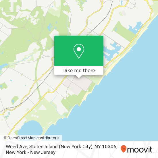Mapa de Weed Ave, Staten Island (New York City), NY 10306
