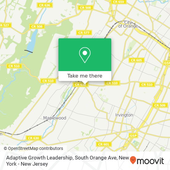 Mapa de Adaptive Growth Leadership, South Orange Ave