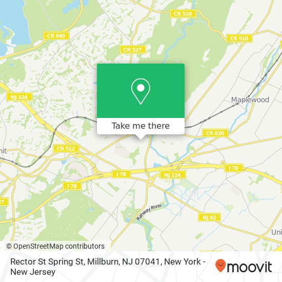 Mapa de Rector St Spring St, Millburn, NJ 07041