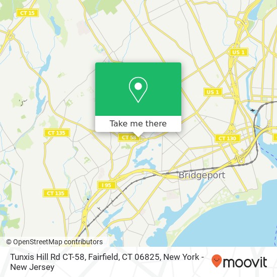 Mapa de Tunxis Hill Rd CT-58, Fairfield, CT 06825