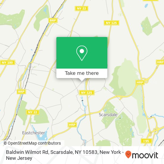 Mapa de Baldwin Wilmot Rd, Scarsdale, NY 10583