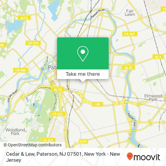 Mapa de Cedar & Lew, Paterson, NJ 07501
