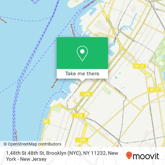 Mapa de 1,48th St 48th St, Brooklyn (NYC), NY 11232