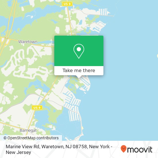 Marine View Rd, Waretown, NJ 08758 map