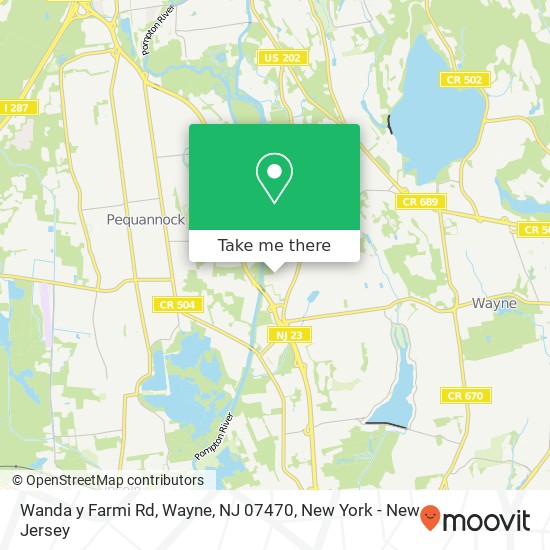 Mapa de Wanda y Farmi Rd, Wayne, NJ 07470