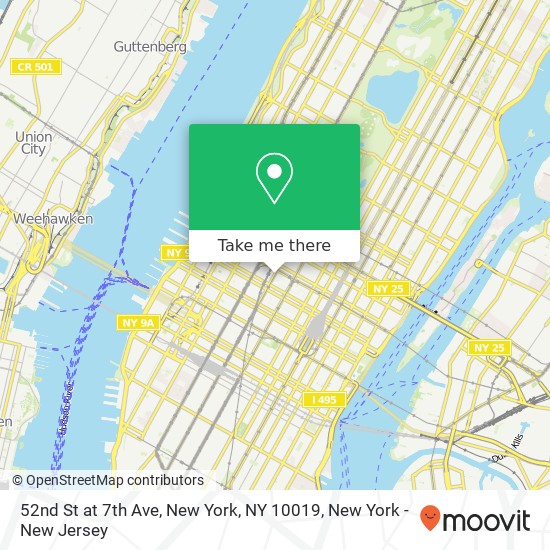 Mapa de 52nd St at 7th Ave, New York, NY 10019