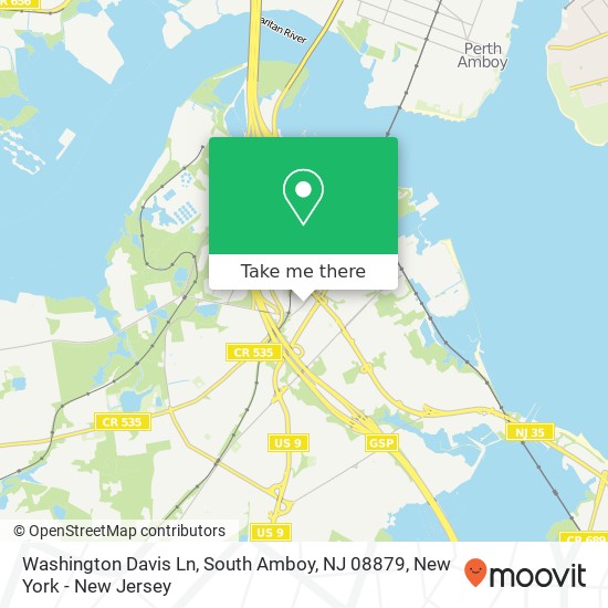 Washington Davis Ln, South Amboy, NJ 08879 map