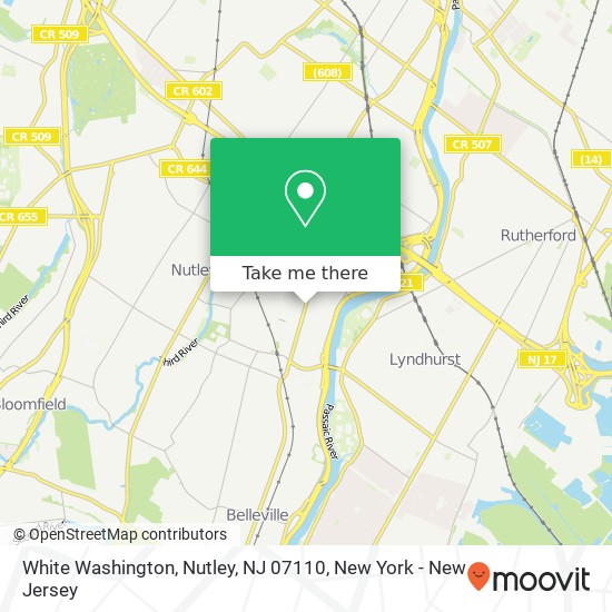 White Washington, Nutley, NJ 07110 map