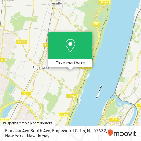 Mapa de Fairview Ave Booth Ave, Englewood Cliffs, NJ 07632