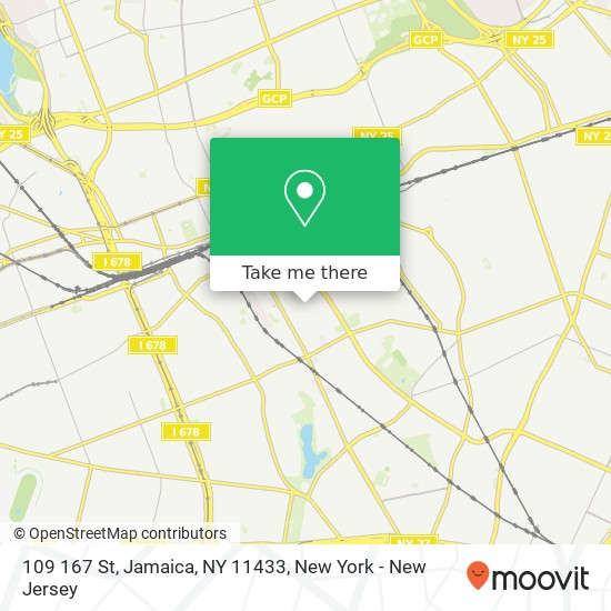 Mapa de 109 167 St, Jamaica, NY 11433