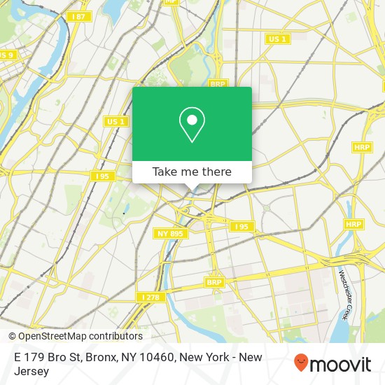 E 179 Bro St, Bronx, NY 10460 map