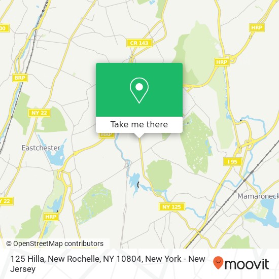 Mapa de 125 Hilla, New Rochelle, NY 10804