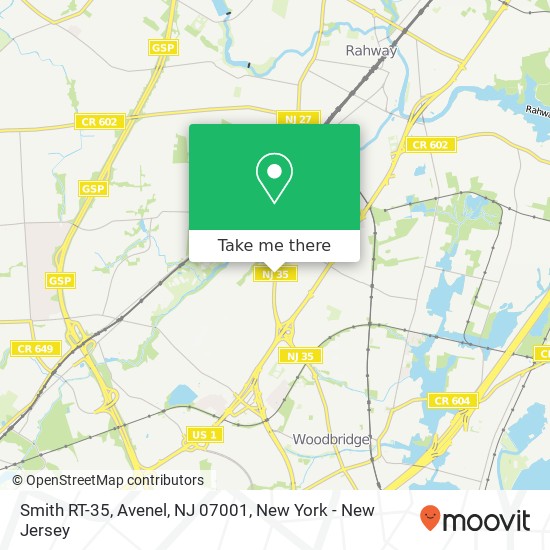 Mapa de Smith RT-35, Avenel, NJ 07001