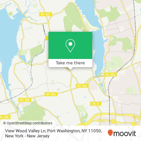 Mapa de View Wood Valley Ln, Port Washington, NY 11050