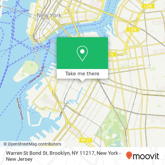 Mapa de Warren St Bond St, Brooklyn, NY 11217