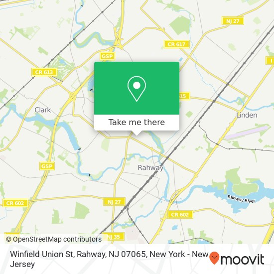 Mapa de Winfield Union St, Rahway, NJ 07065