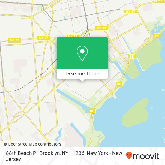 Mapa de 88th Beach Pl, Brooklyn, NY 11236
