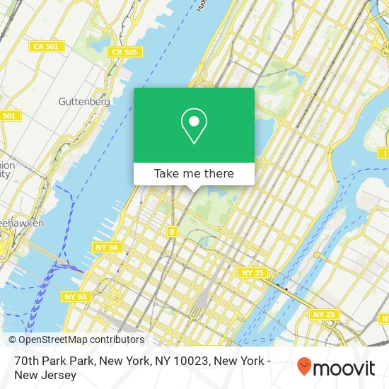 Mapa de 70th Park Park, New York, NY 10023