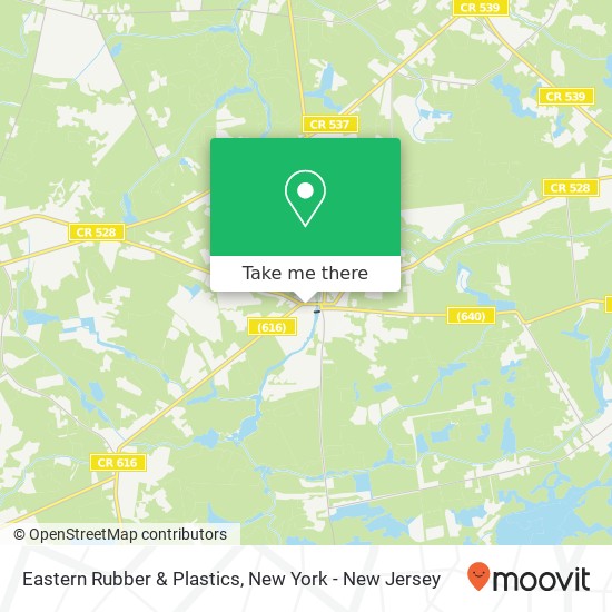 Eastern Rubber & Plastics map