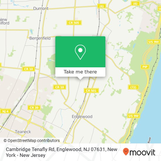 Mapa de Cambridge Tenafly Rd, Englewood, NJ 07631