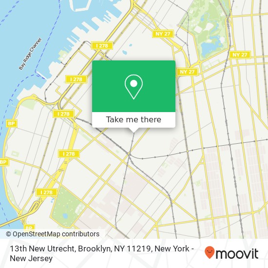 13th New Utrecht, Brooklyn, NY 11219 map