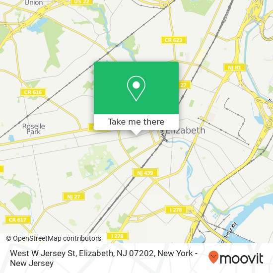 West W Jersey St, Elizabeth, NJ 07202 map