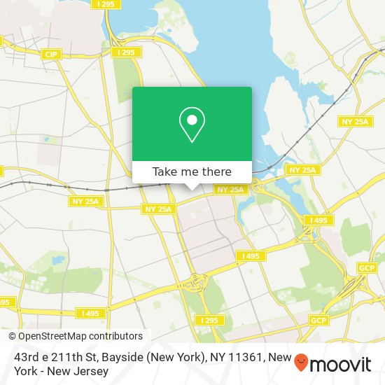 Mapa de 43rd e 211th St, Bayside (New York), NY 11361