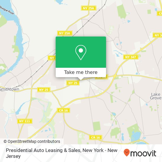 Presidential Auto Leasing & Sales map