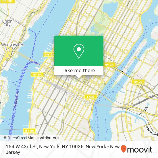 154 W 43rd St, New York, NY 10036 map