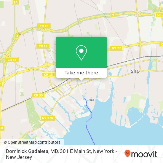 Mapa de Dominick Gadaleta, MD, 301 E Main St
