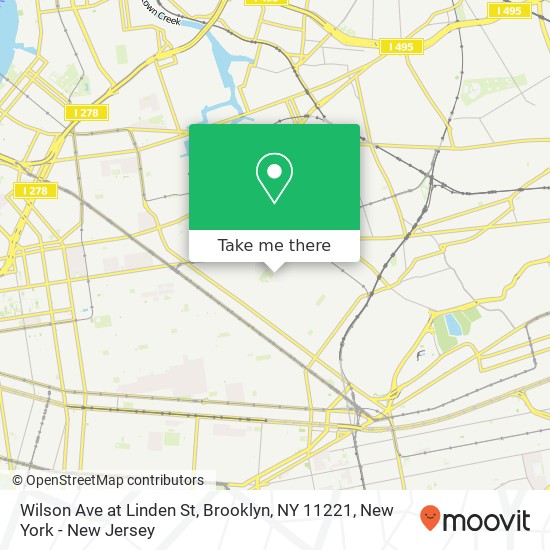 Mapa de Wilson Ave at Linden St, Brooklyn, NY 11221
