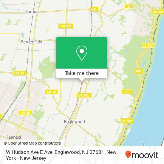 Mapa de W Hudson Ave E Ave, Englewood, NJ 07631