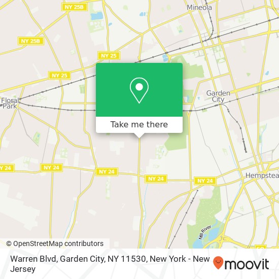 Warren Blvd, Garden City, NY 11530 map