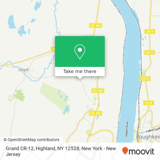 Mapa de Grand CR-12, Highland, NY 12528