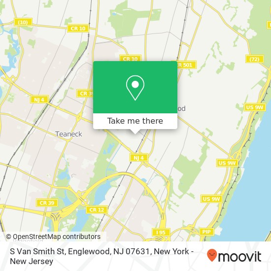 Mapa de S Van Smith St, Englewood, NJ 07631