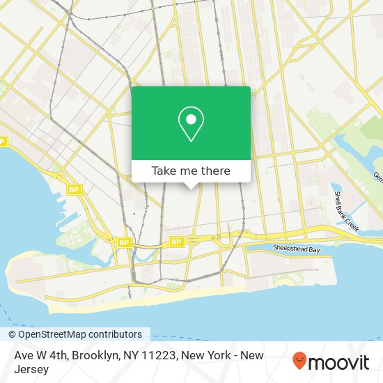 Mapa de Ave W 4th, Brooklyn, NY 11223