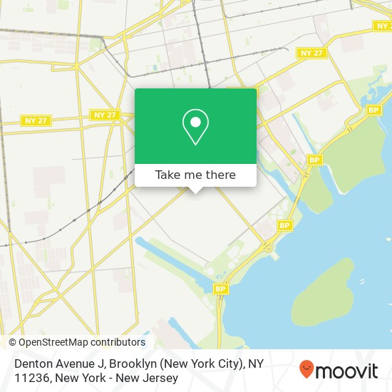 Mapa de Denton Avenue J, Brooklyn (New York City), NY 11236