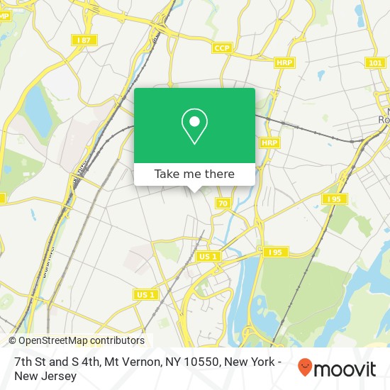 Mapa de 7th St and S 4th, Mt Vernon, NY 10550