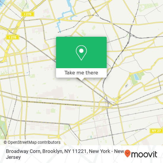 Mapa de Broadway Corn, Brooklyn, NY 11221