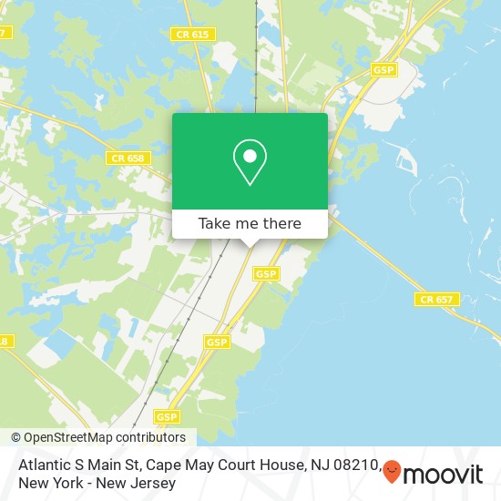 Mapa de Atlantic S Main St, Cape May Court House, NJ 08210