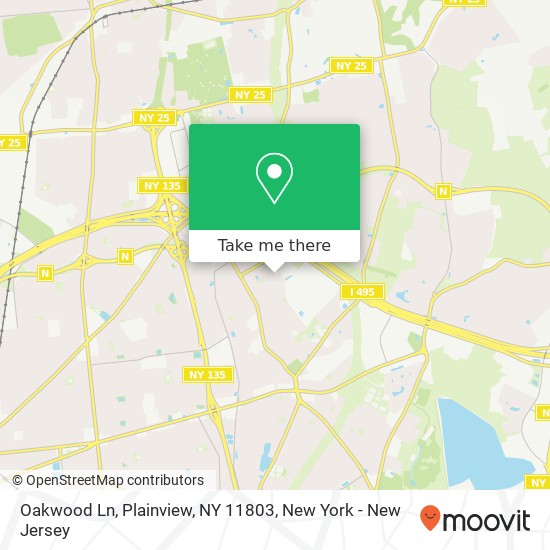 Mapa de Oakwood Ln, Plainview, NY 11803