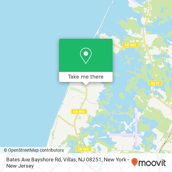 Bates Ave Bayshore Rd, Villas, NJ 08251 map