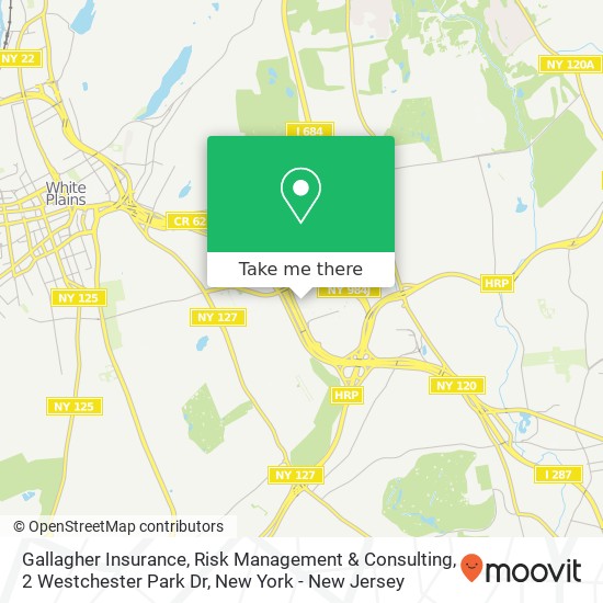 Mapa de Gallagher Insurance, Risk Management & Consulting, 2 Westchester Park Dr