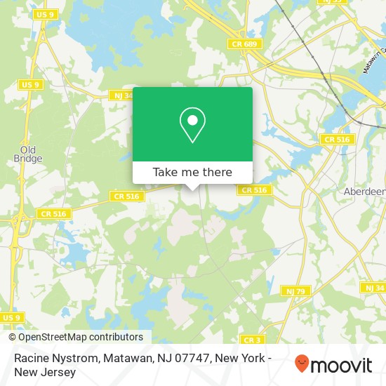 Mapa de Racine Nystrom, Matawan, NJ 07747