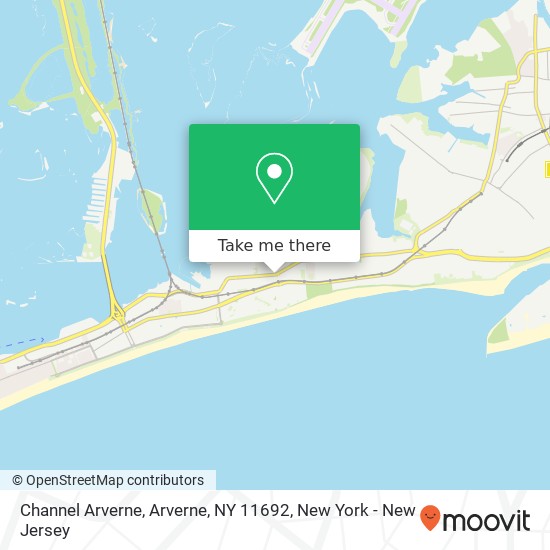 Mapa de Channel Arverne, Arverne, NY 11692